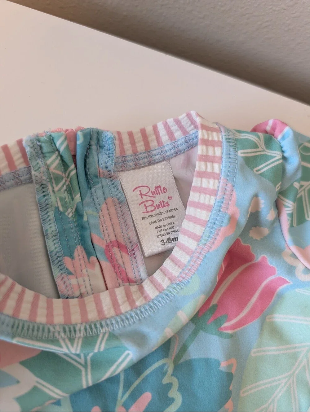 Ruffle Butts & Old Navy 3-6 Month Baby Girl One Piece Long Sleeve 2 Swimsuits